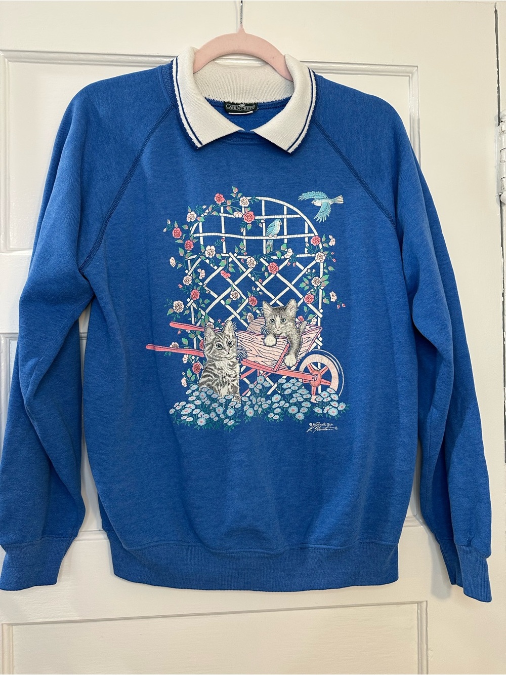 VTG Morning Sun Women’s Cat Graphic Grandmacore Sweater